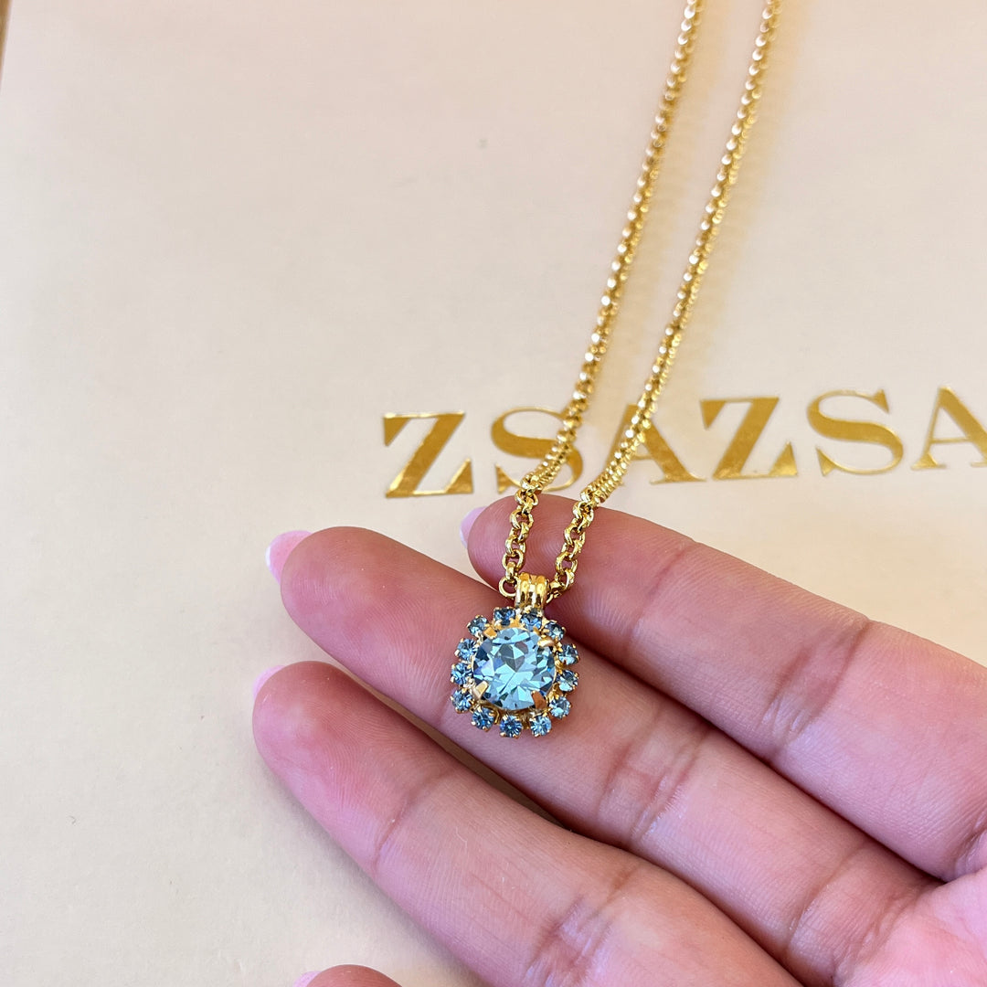 Light blue Swarovski crystals set