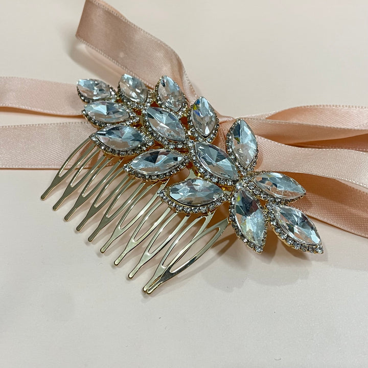 Marquise comb gold or silver