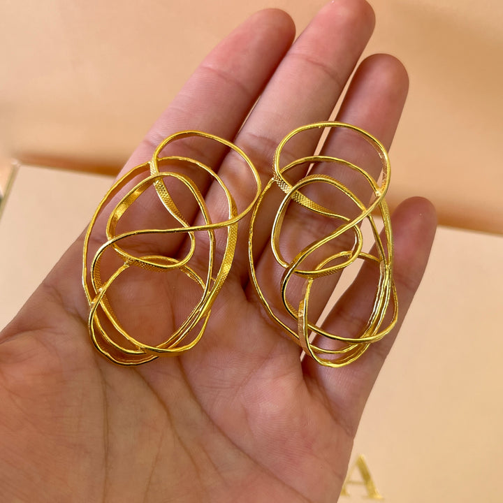 Twisted gold handmade set