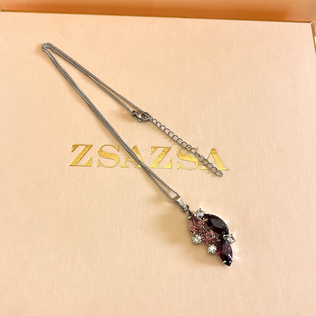 Purple preciosa crystals set