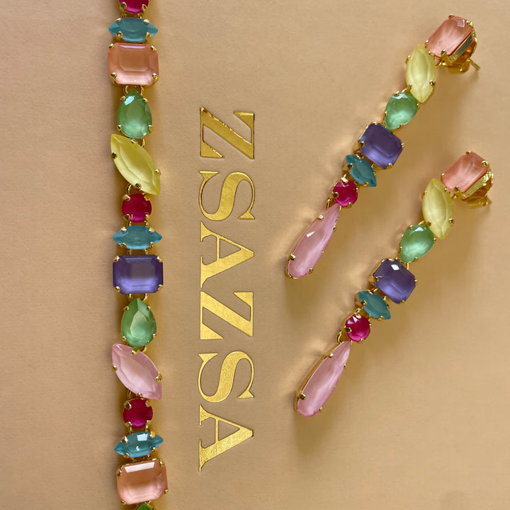 Multicolour Pastel swarovski crystals set
