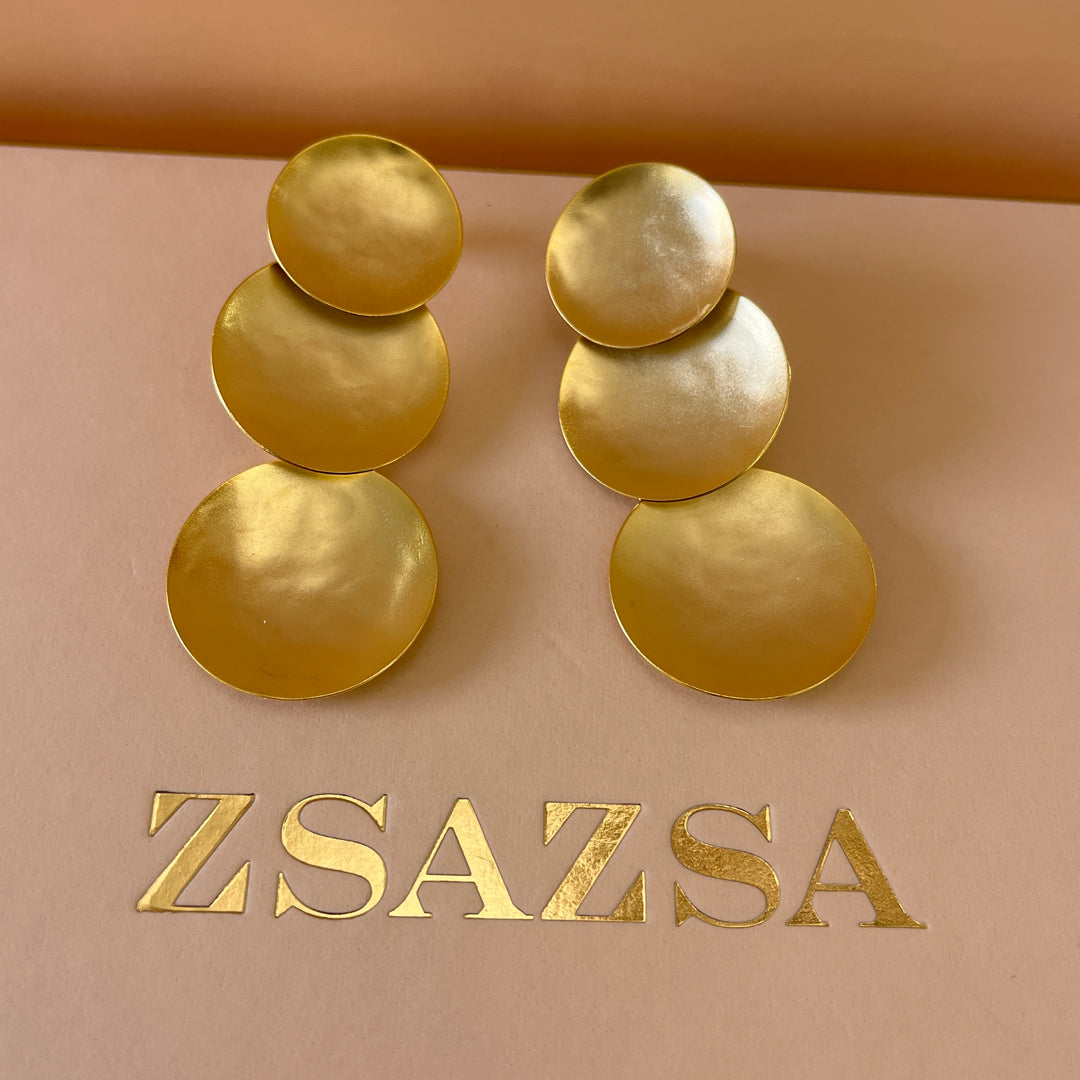 Gold discs handmade set