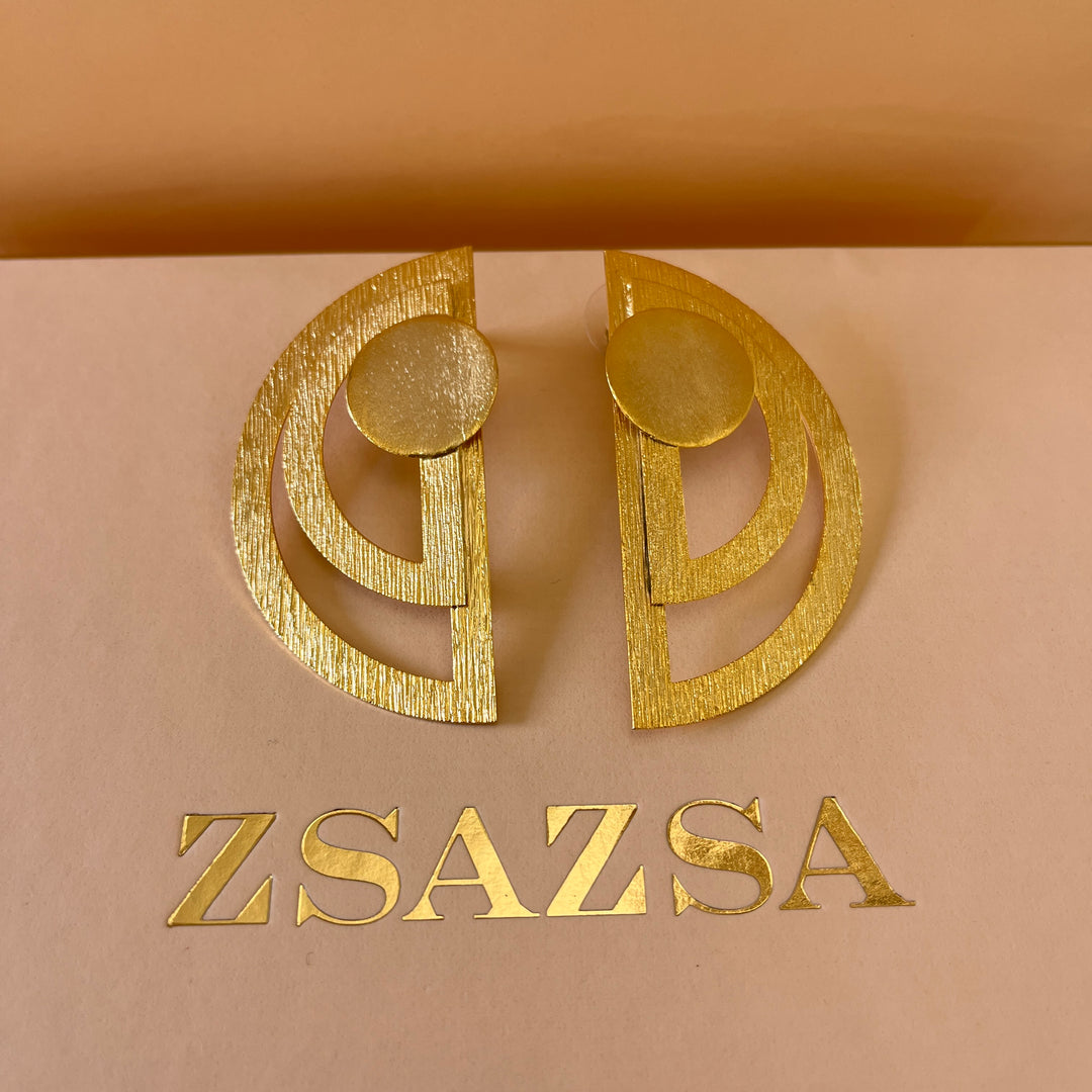 Gold handmade earrings