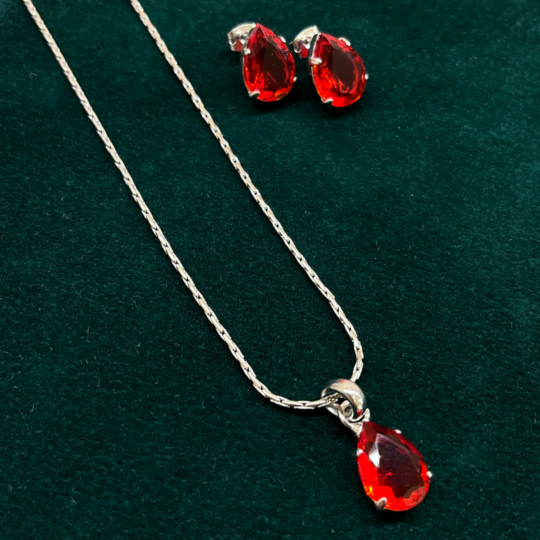 Red teardrop Swarovski Crystals set