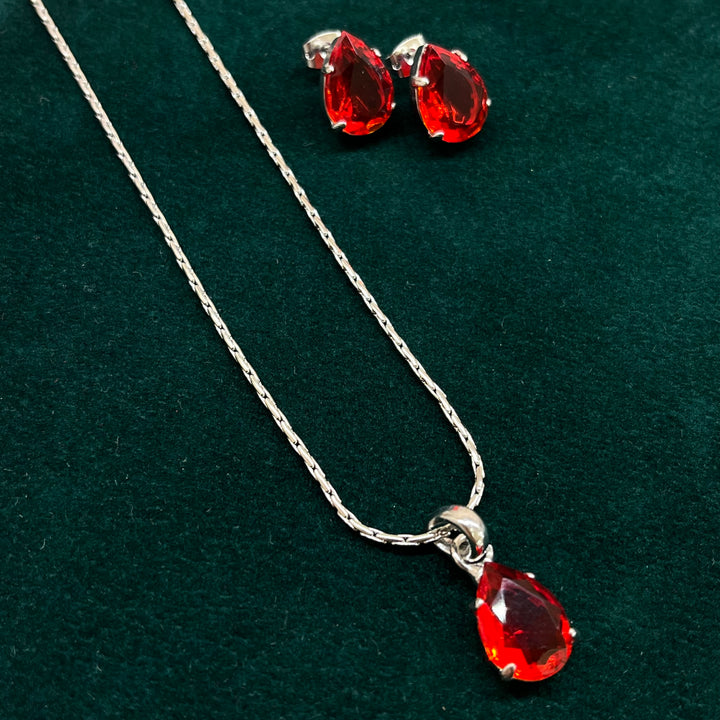 Red teardrop Swarovski Crystals set