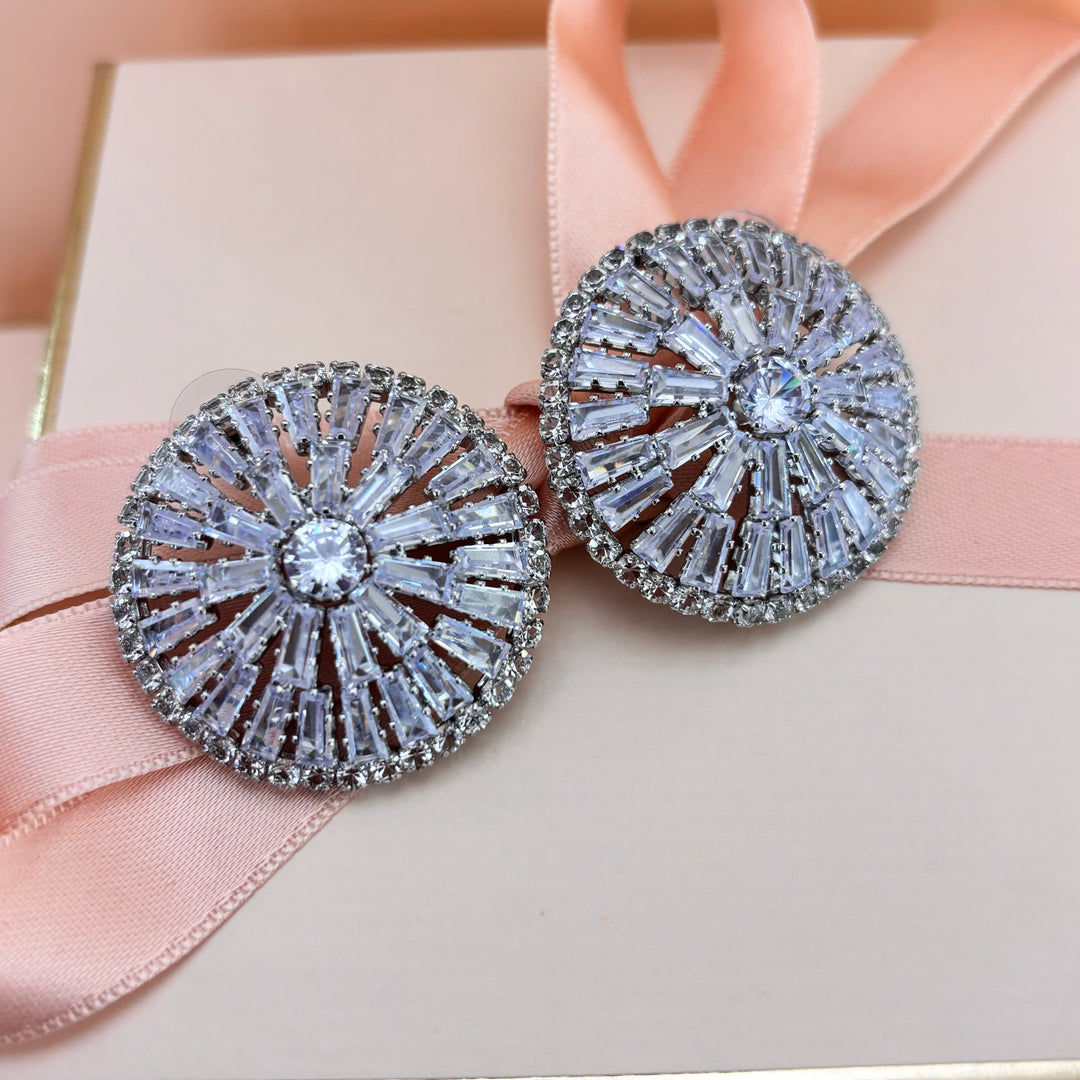 Silver zircone studs