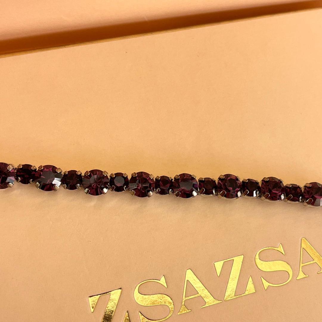 Purple preciosa crystals bracelet