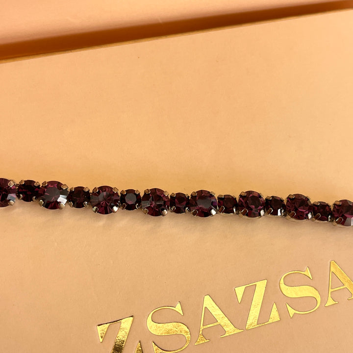 Purple preciosa crystals bracelet