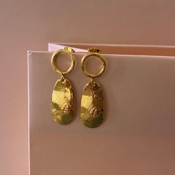 Gold handmade earrings
