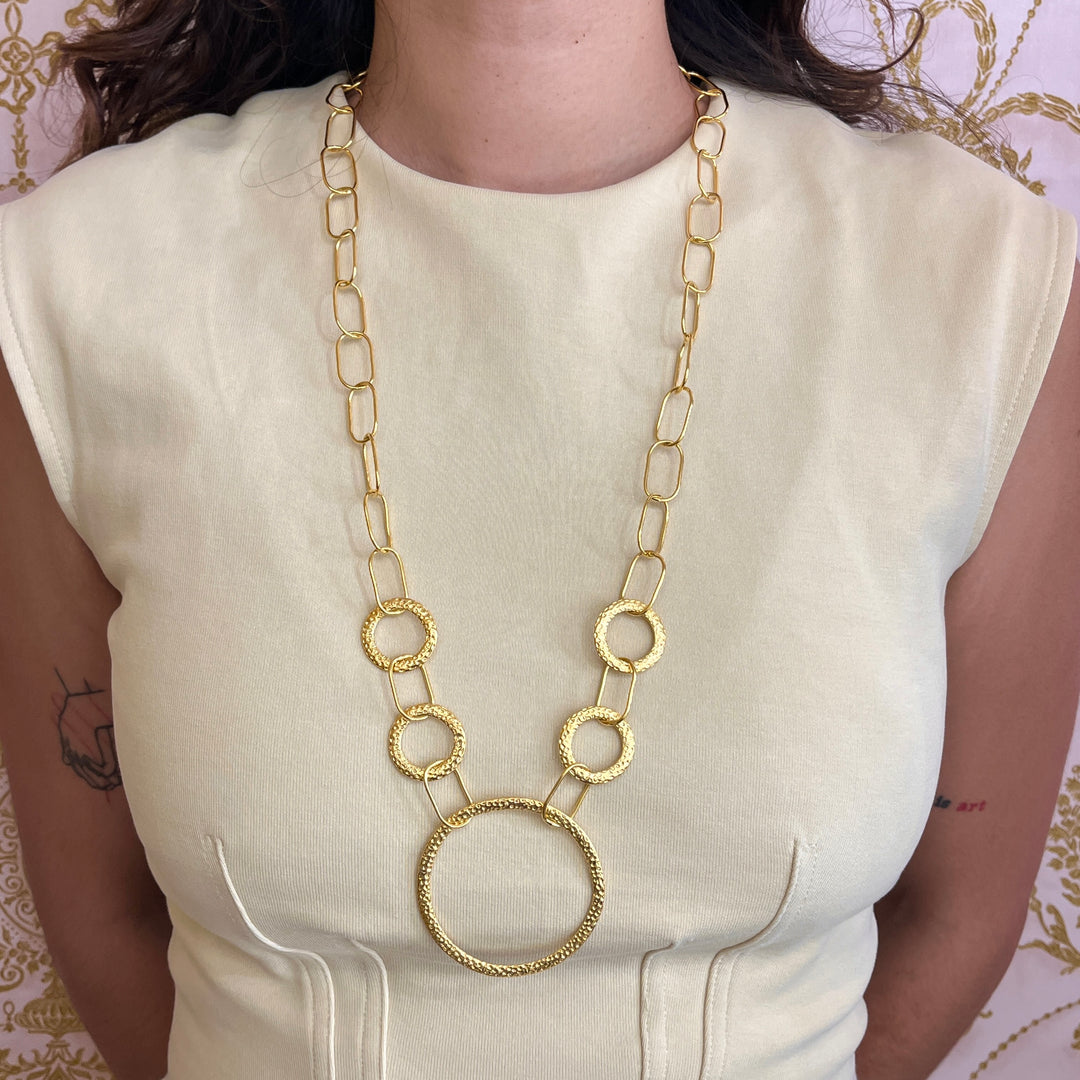 Round gold handmade set