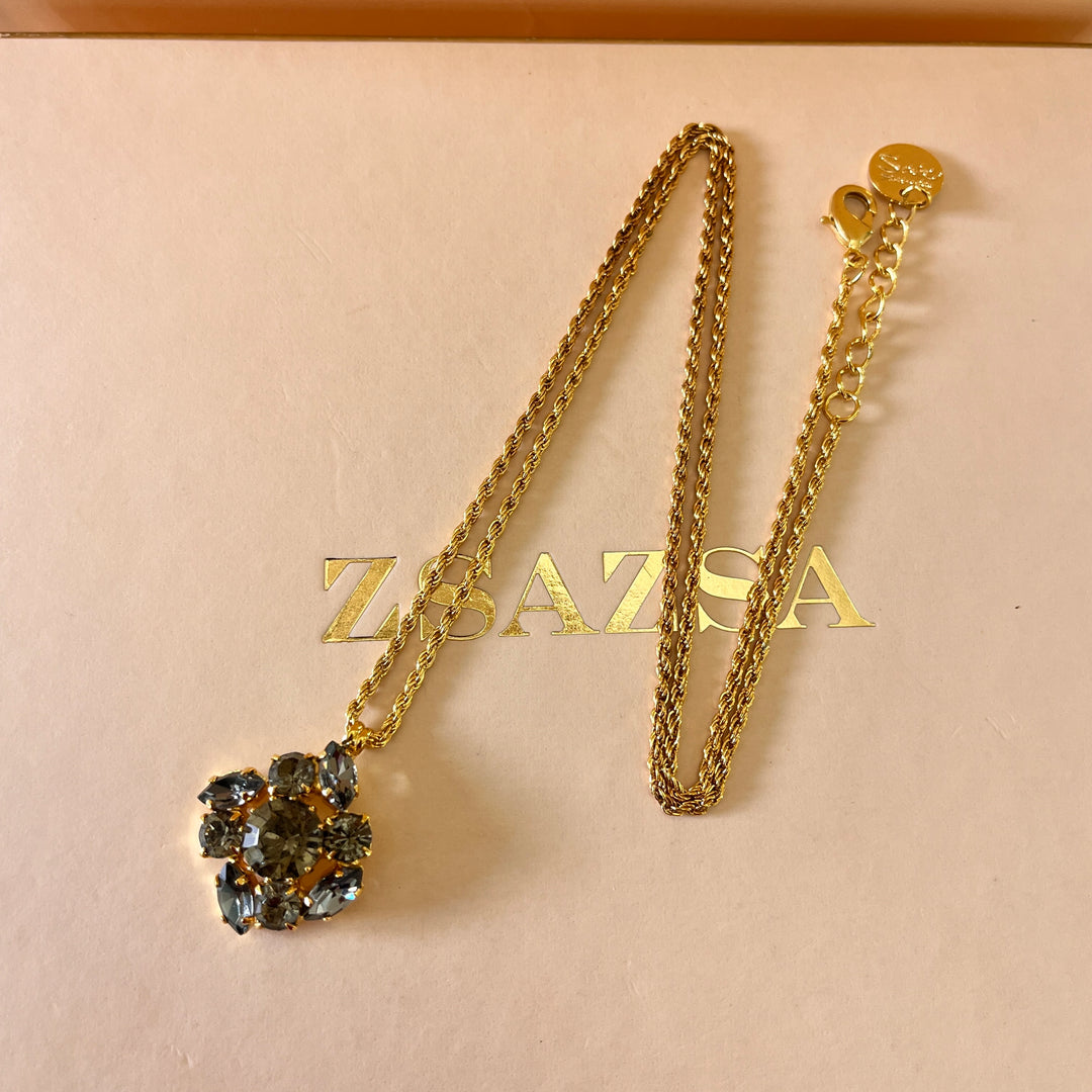 Mix of grey preciosa crystal pendant