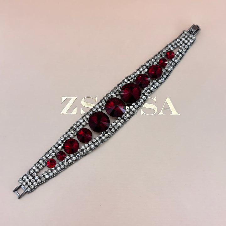 Rhinestone red bracelet
