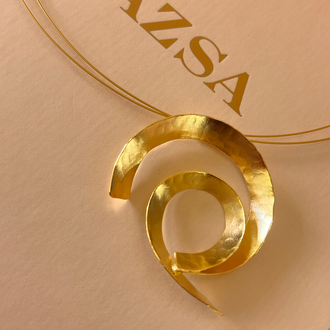 Gold handmade pendant