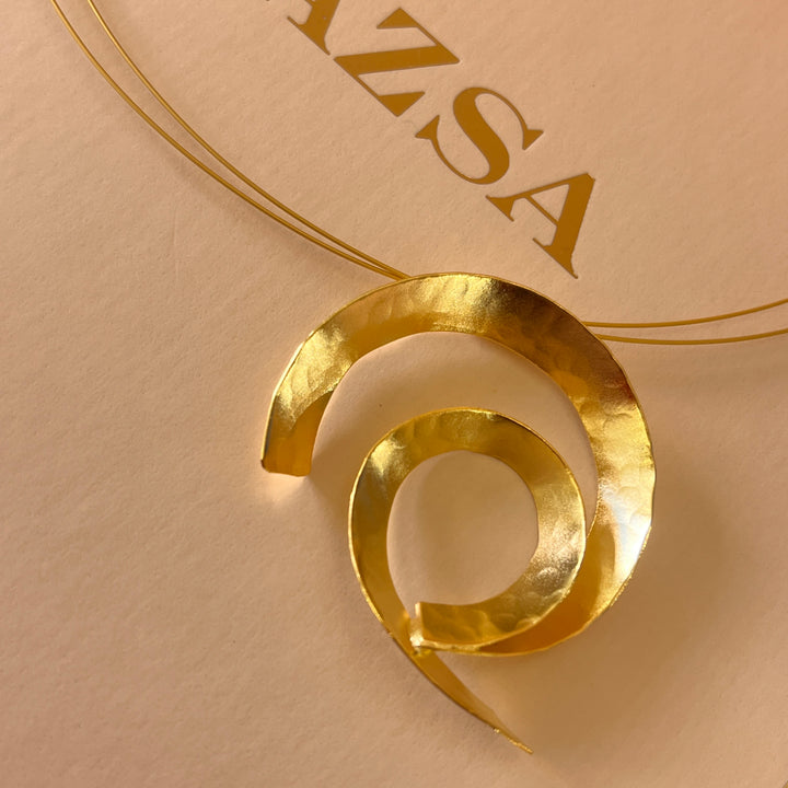 Gold handmade pendant