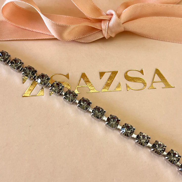 Grey preciosa crystals bracelet