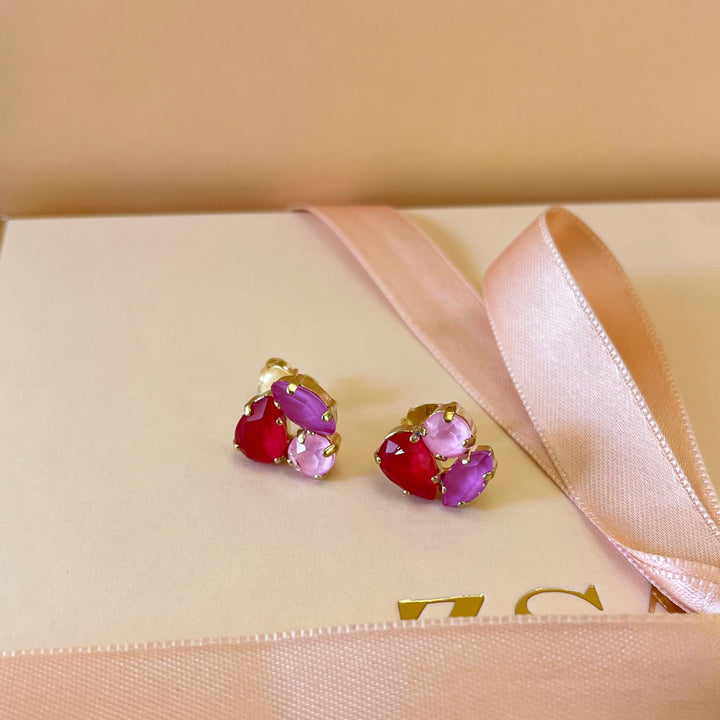 Multipink Swarovski crystals set