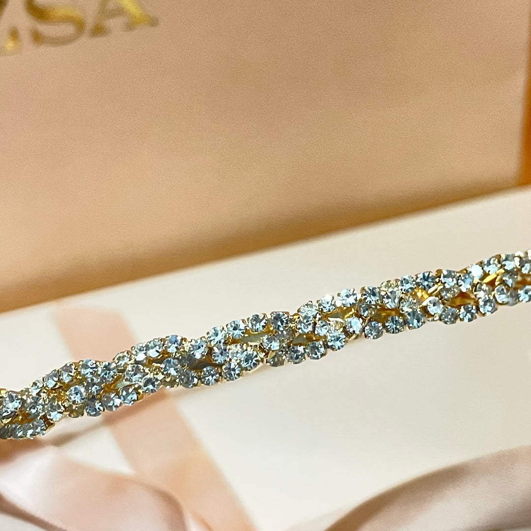 Delicate plaited headband