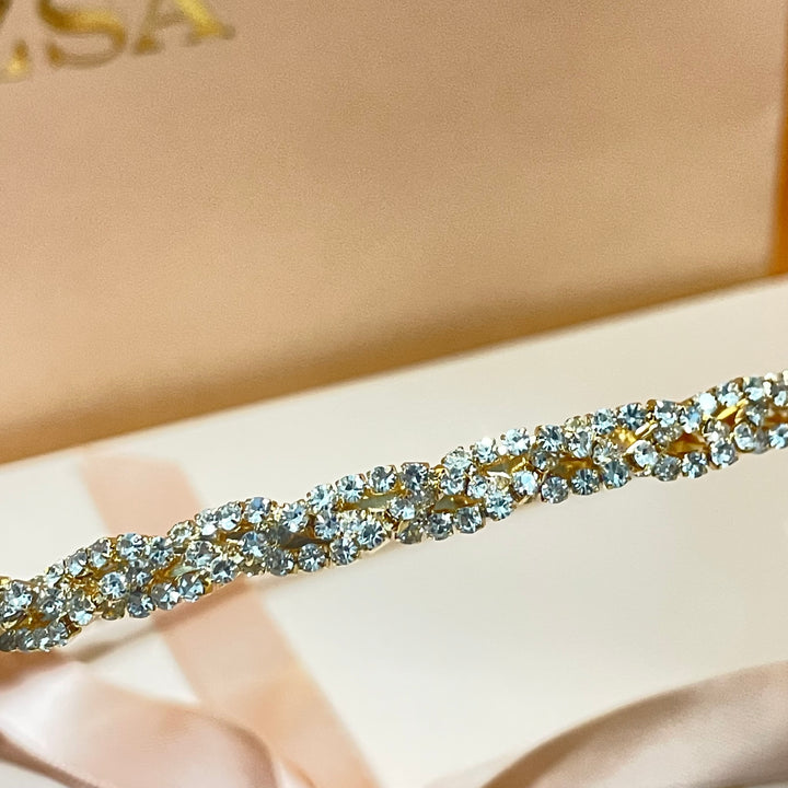 Delicate plaited headband