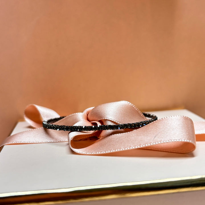 Dainty dark grey bangle
