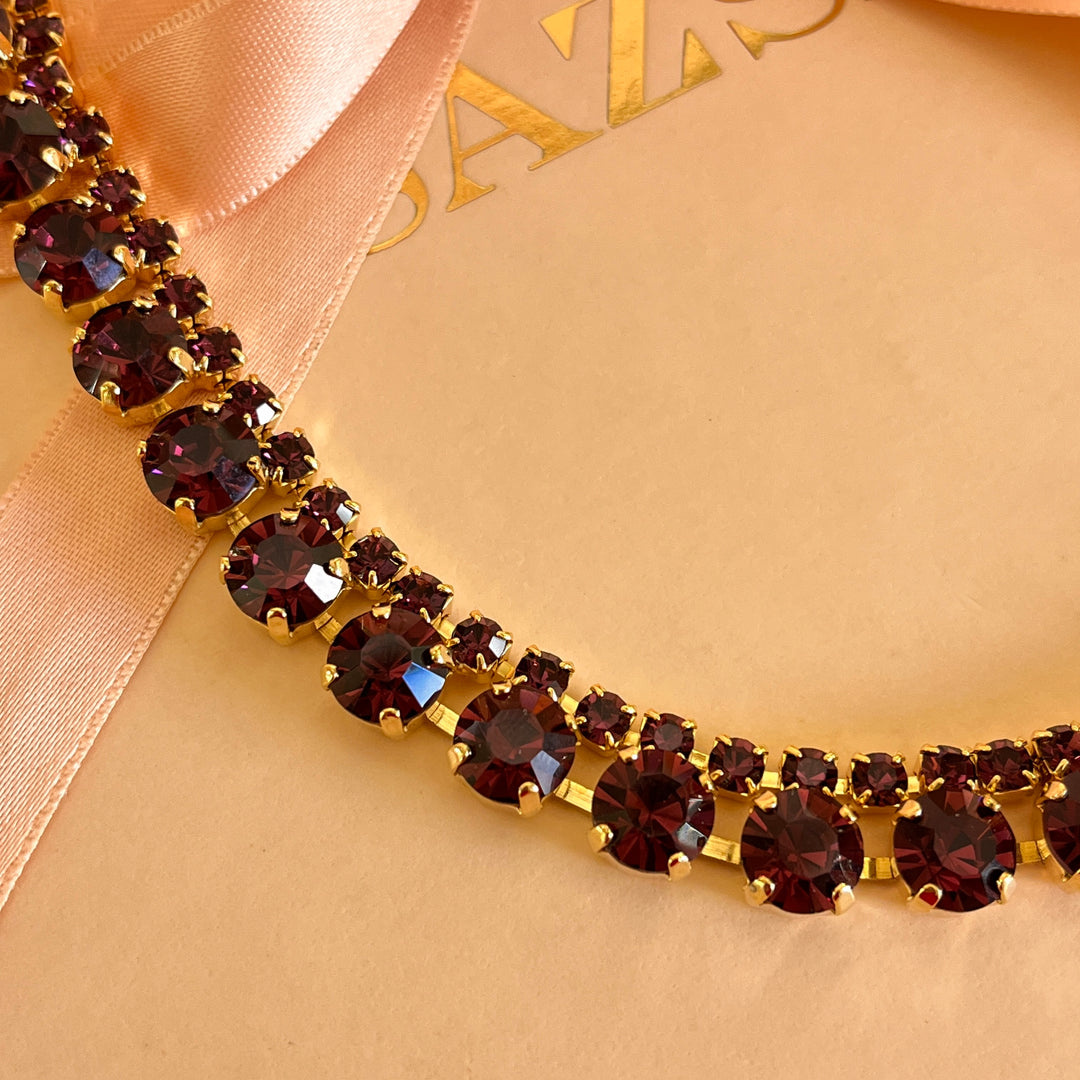 Purple Preciosa crystals set