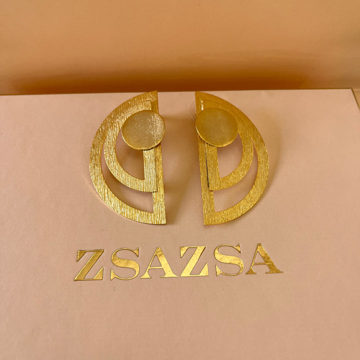 Gold handmade earrings