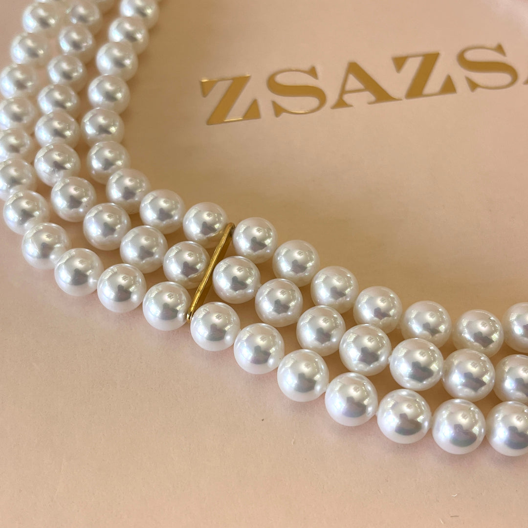 White Mallorca pearls set