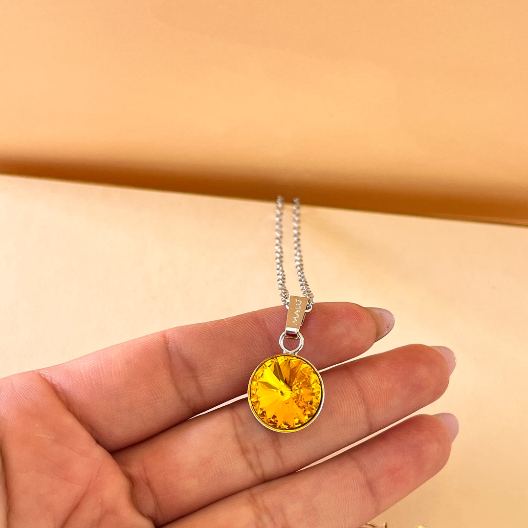 Topaz Swarovski crystals set