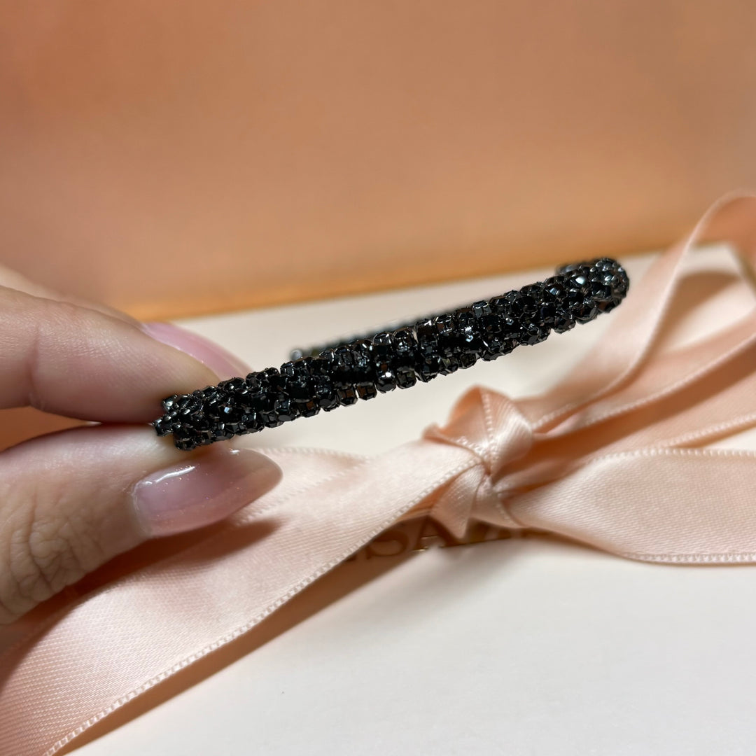 Black rhinestone bangle