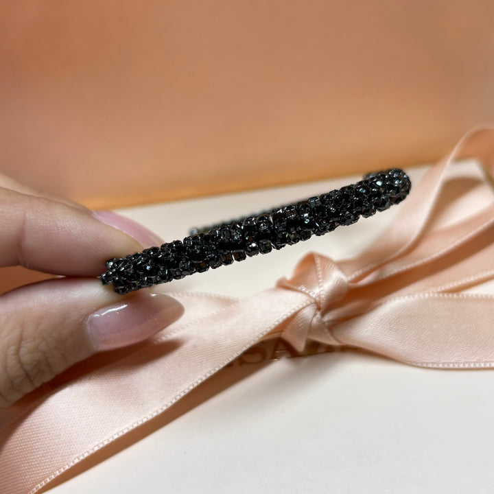 Black rhinestone bangle