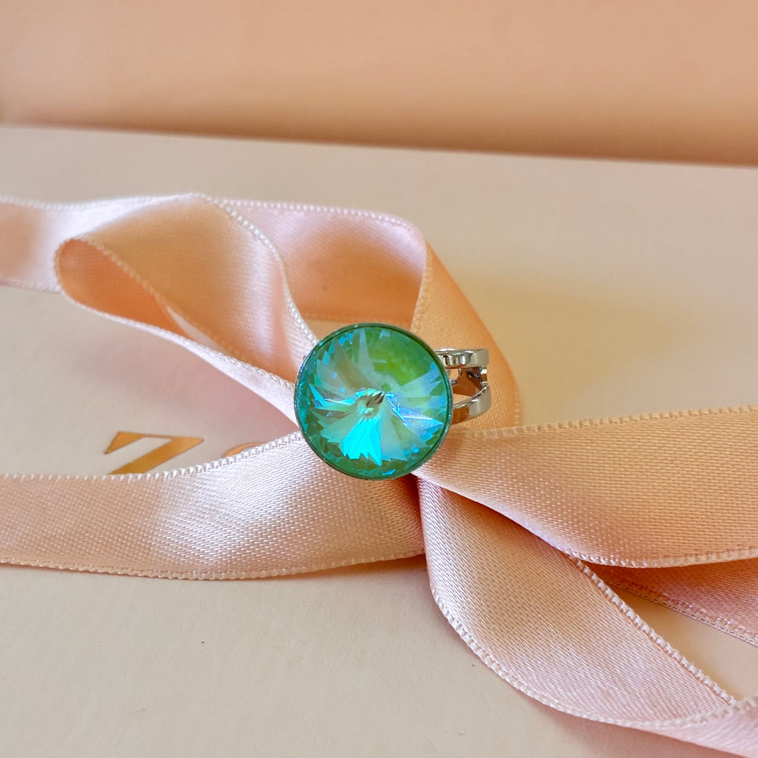 Mint Swarovski crystals set