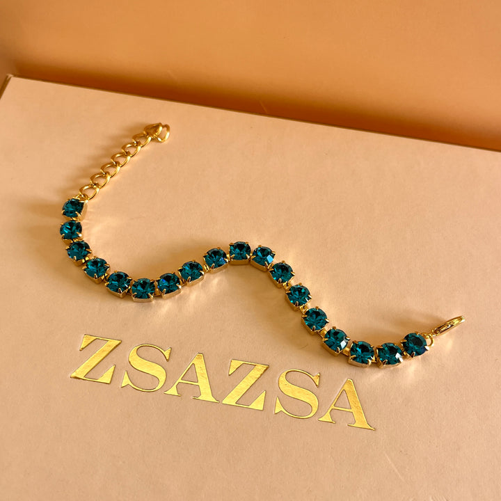 Dark verdemar preciosa crystals bracelet