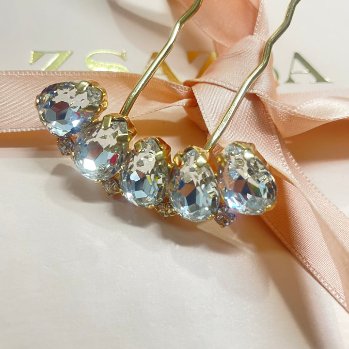 Teardrops Swarovski pin