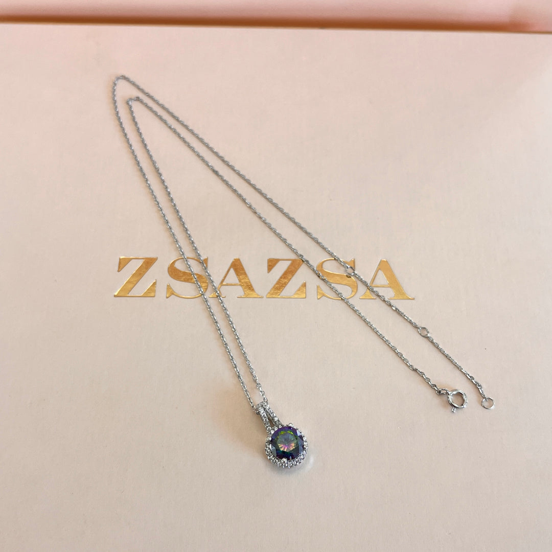 Watermelon round zircone set