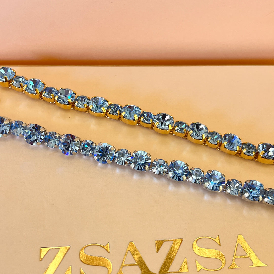 Light blue Swarovski crystals bracelet