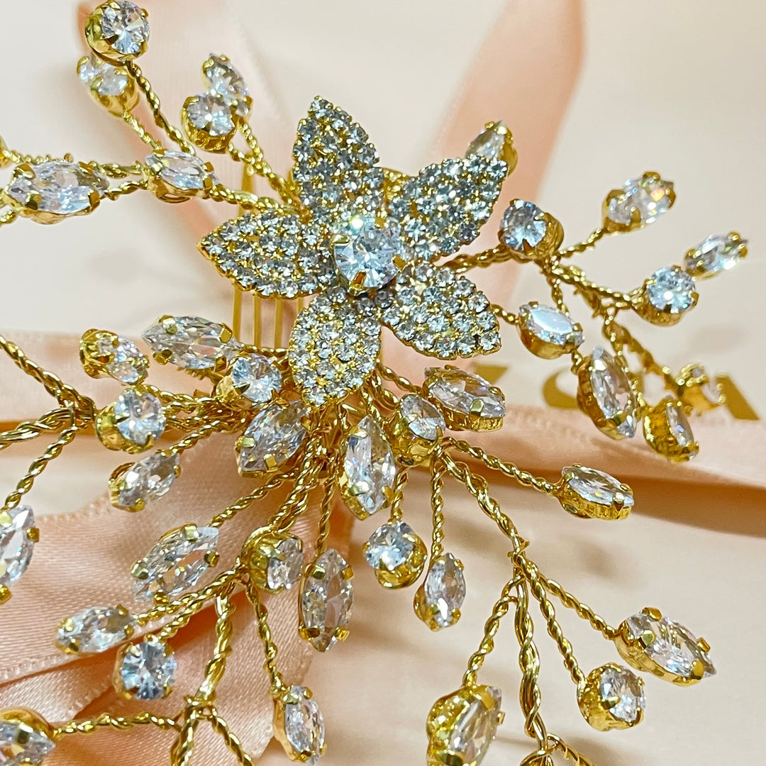 Stunning Swarovski and cubic zircone headpiece