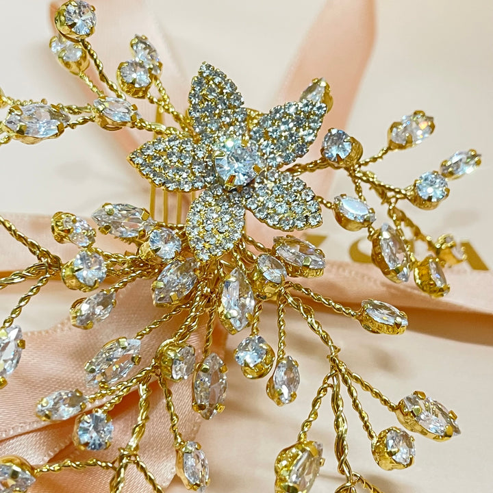 Stunning Swarovski and cubic zircone headpiece