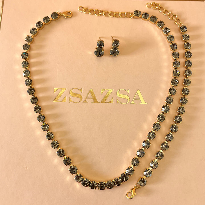 Grey Preciosa crystals set