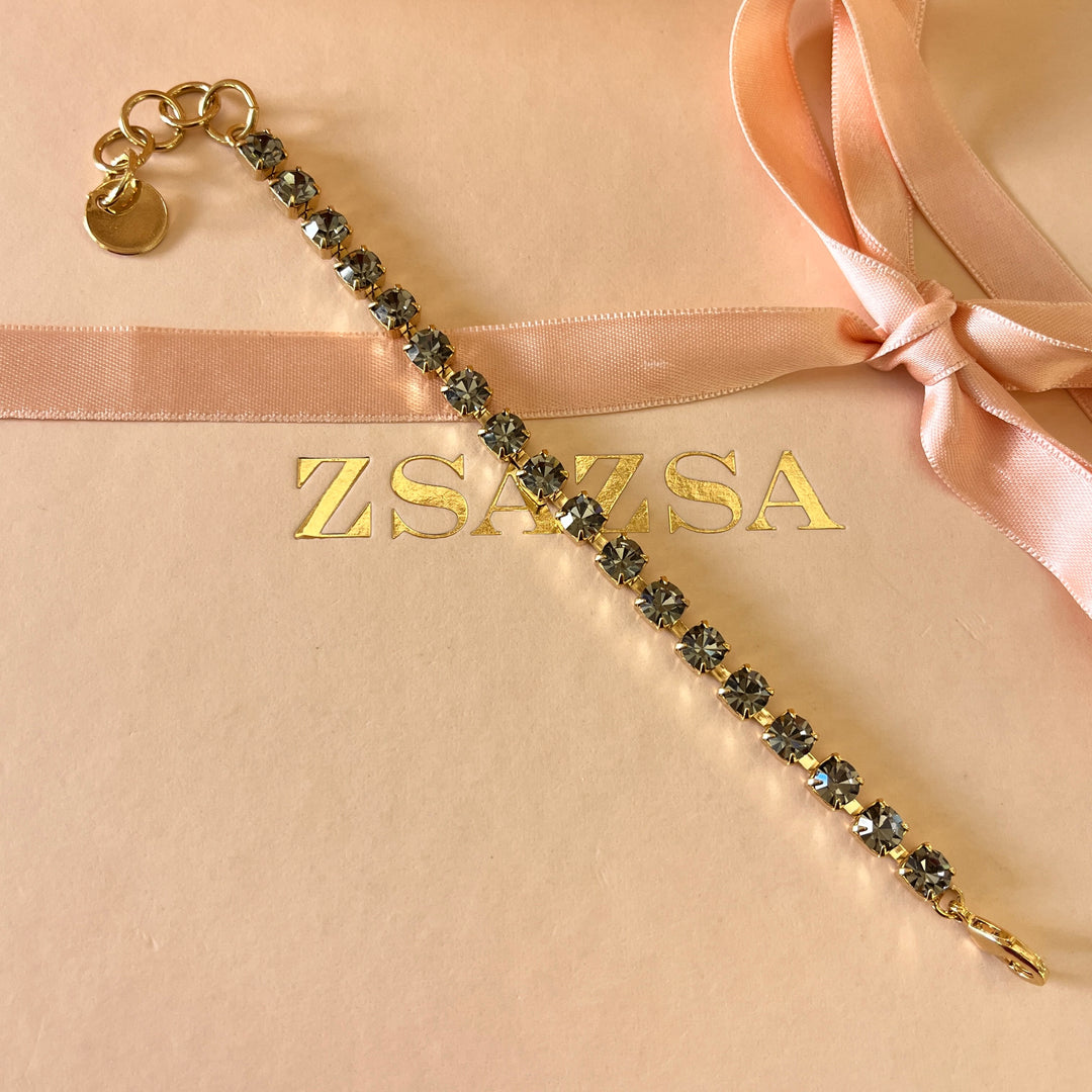Grey preciosa crystals bracelet