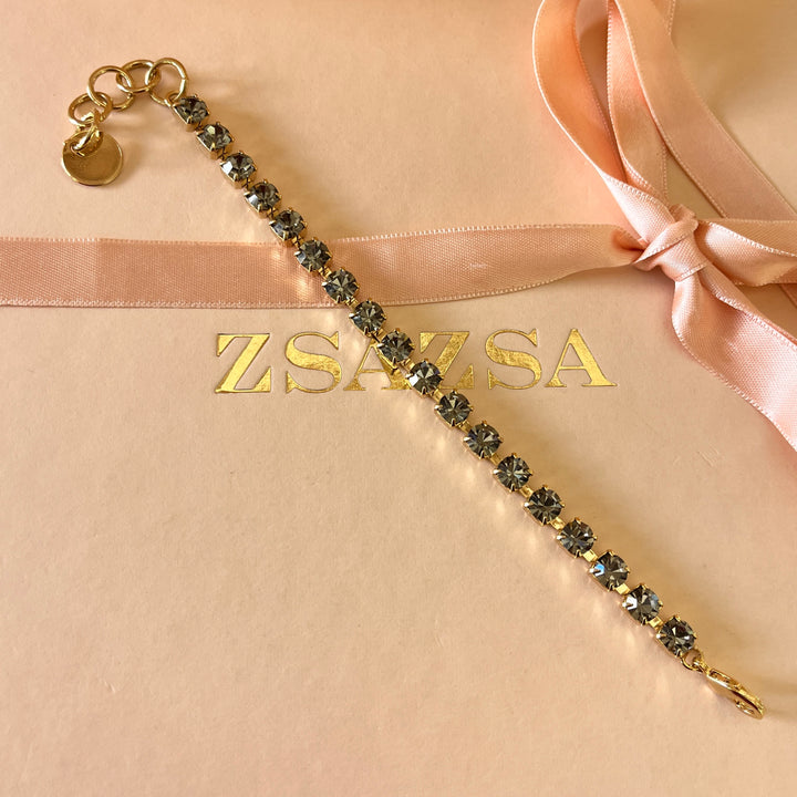 Grey preciosa crystals bracelet