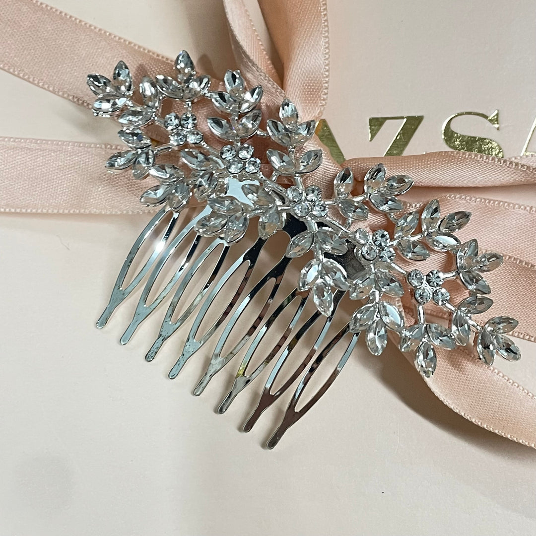 Delicate marquise comb in gold or silver