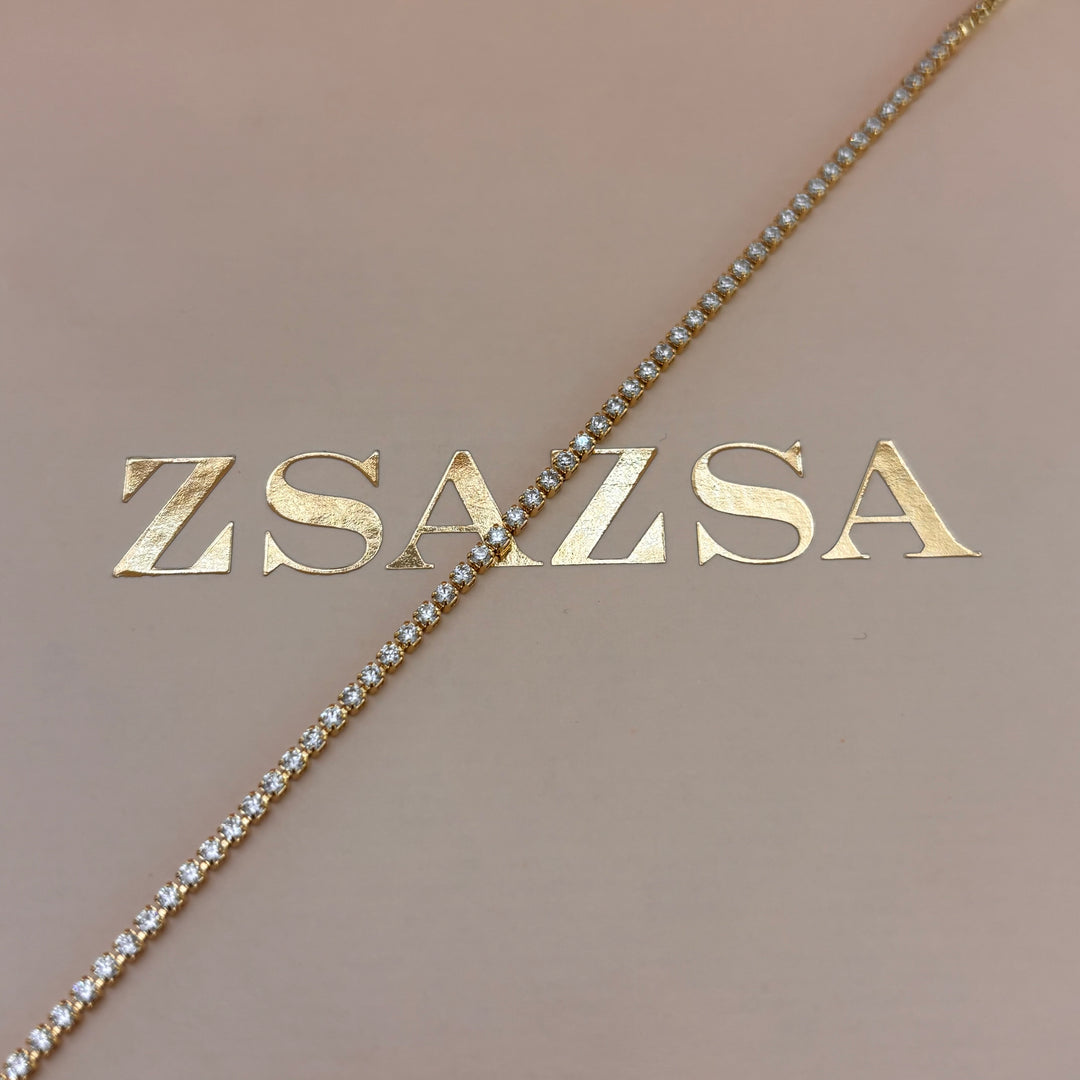 Thin tennis bracelet