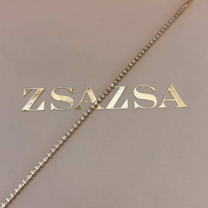 Thin tennis bracelet