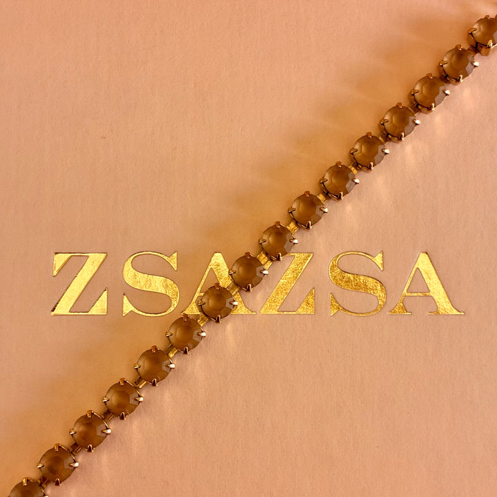 Champagne Matt Swarovski crystals bracelet