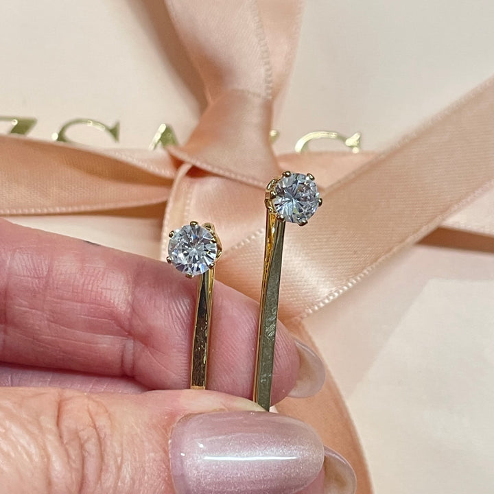 Gold set of 2 hair slides