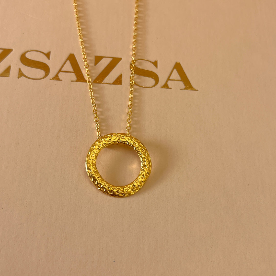 Round gold handmade set