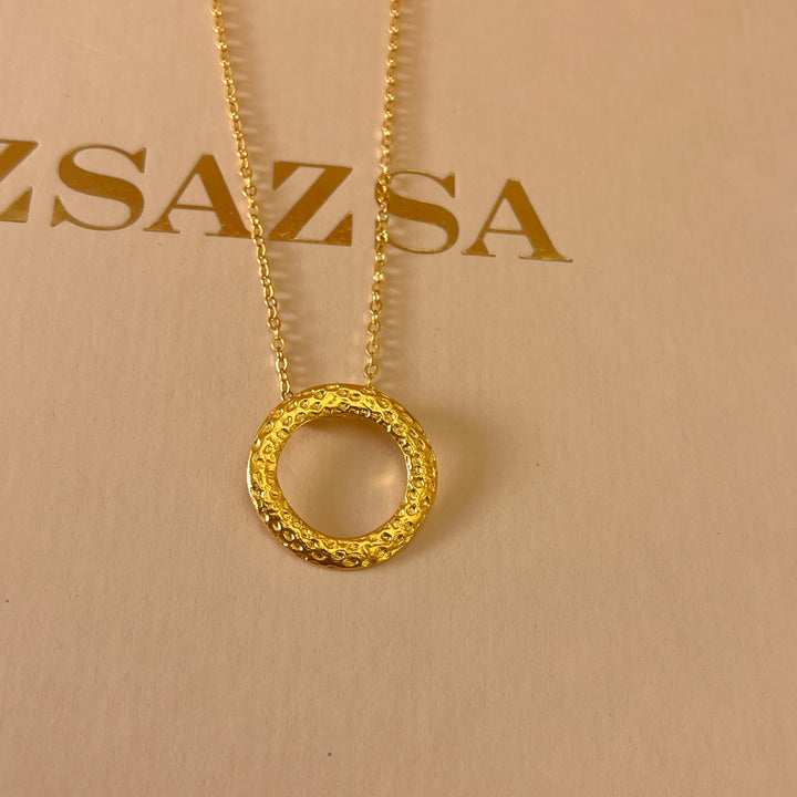 Round gold handmade set