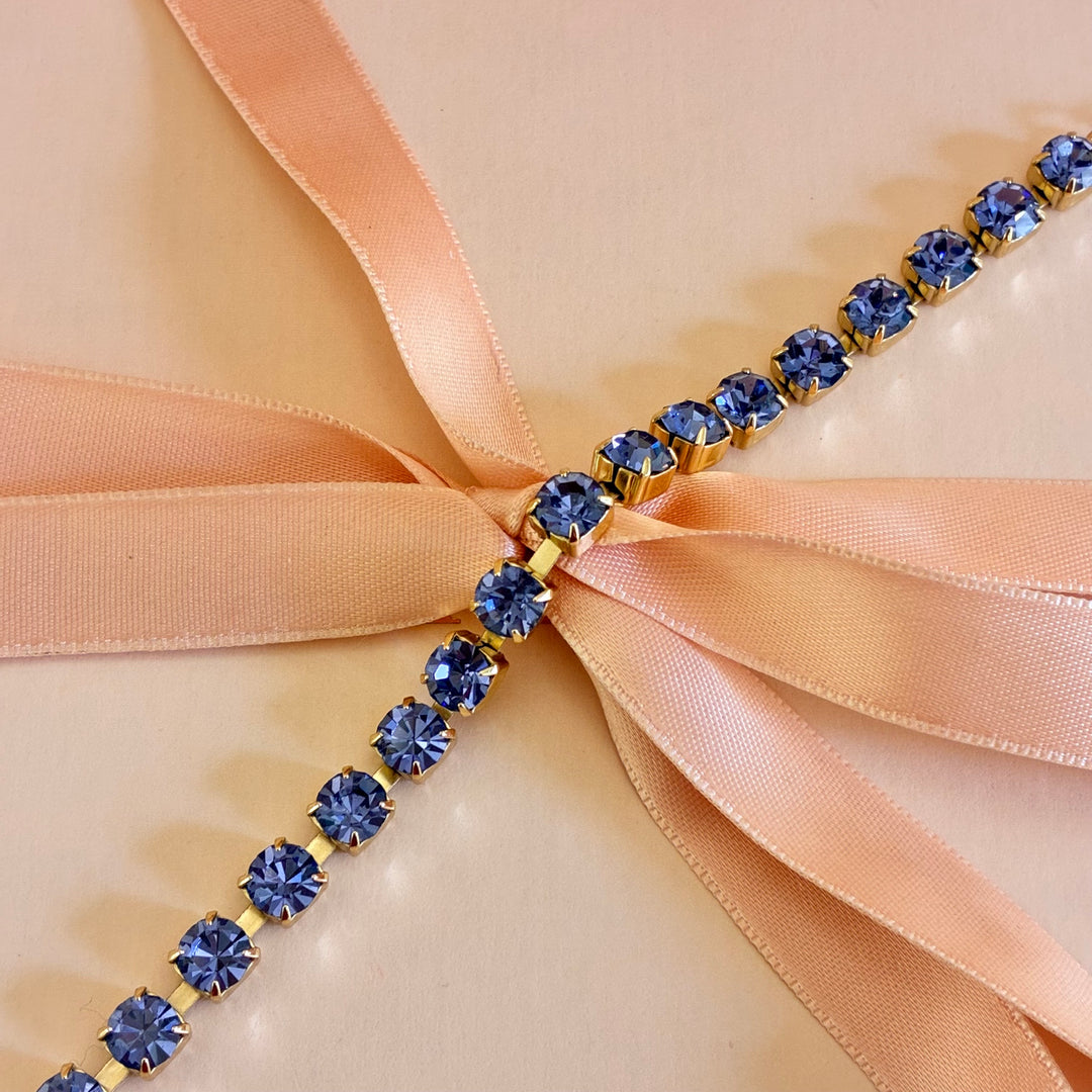 Purple Swarovski crystals bracelet