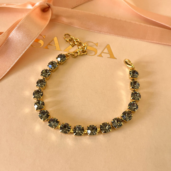 Grey preciosa crystals bracelet