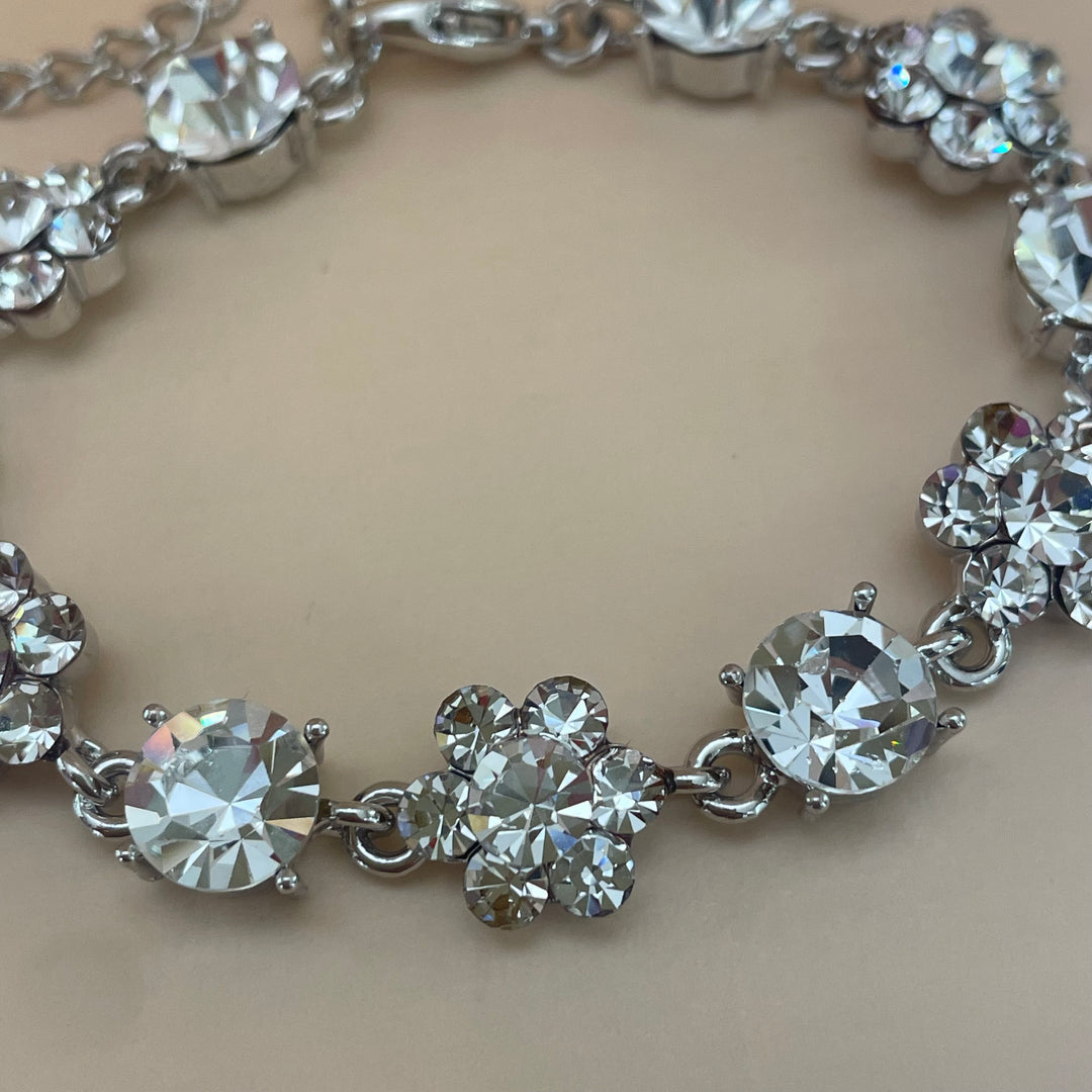 Silver Swarovski Crystals bracelet