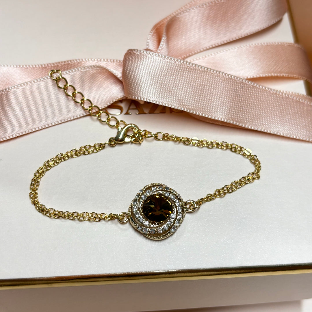 Dainty brown bracelet